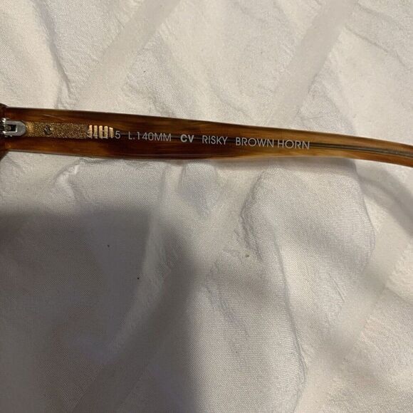 Bcbg Maxazria Risky Brown Horn Rectangle Sunglasses - Picture 3 of 3